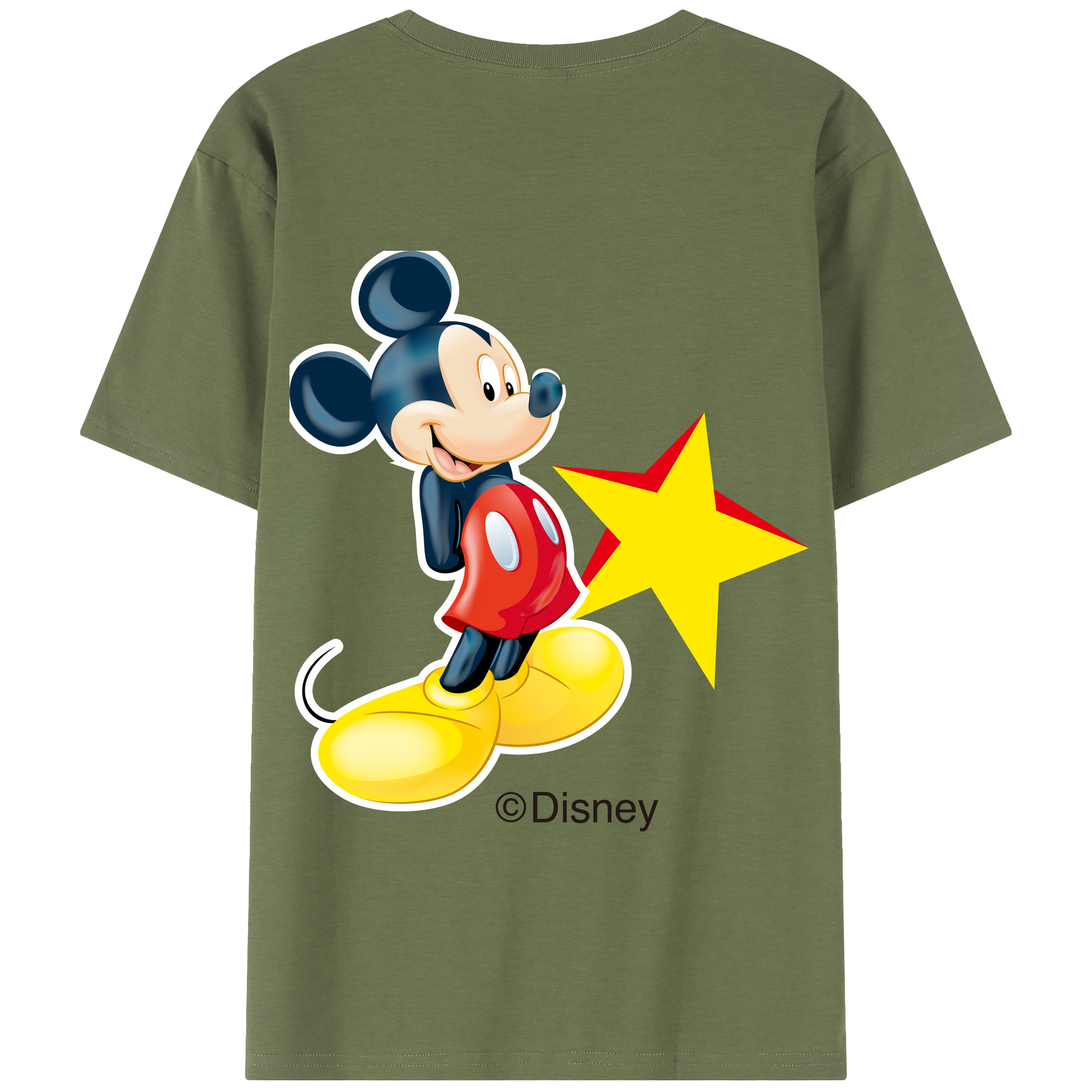（画像用） ミッキーマウス Mickey Mouse 綿100％半袖Tシャツ（背面プリント）